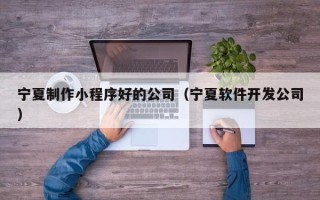 保亭宁夏制作小程序好的公司（宁夏软件开发公司）
